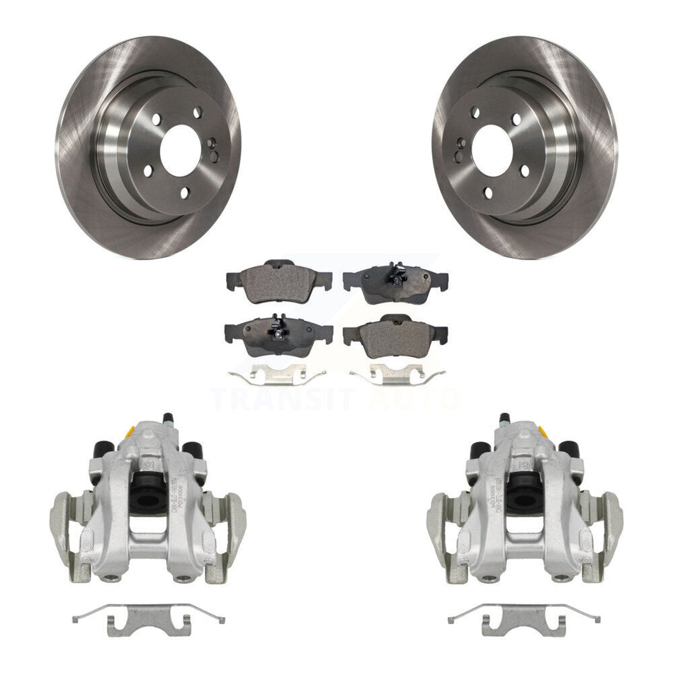 Rear Disc Brake Caliper Rotors And Ceramic Pads Kit For Mercedes-Benz E350 E320 E500 KC8-100312T