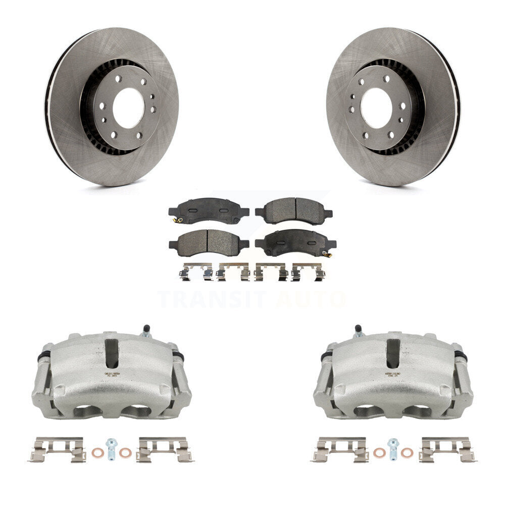 Front Brake Caliper Rotor & Semi-Metallic Pad Kit For Chevrolet Trailblazer GMC Envoy XL KC8-100313P