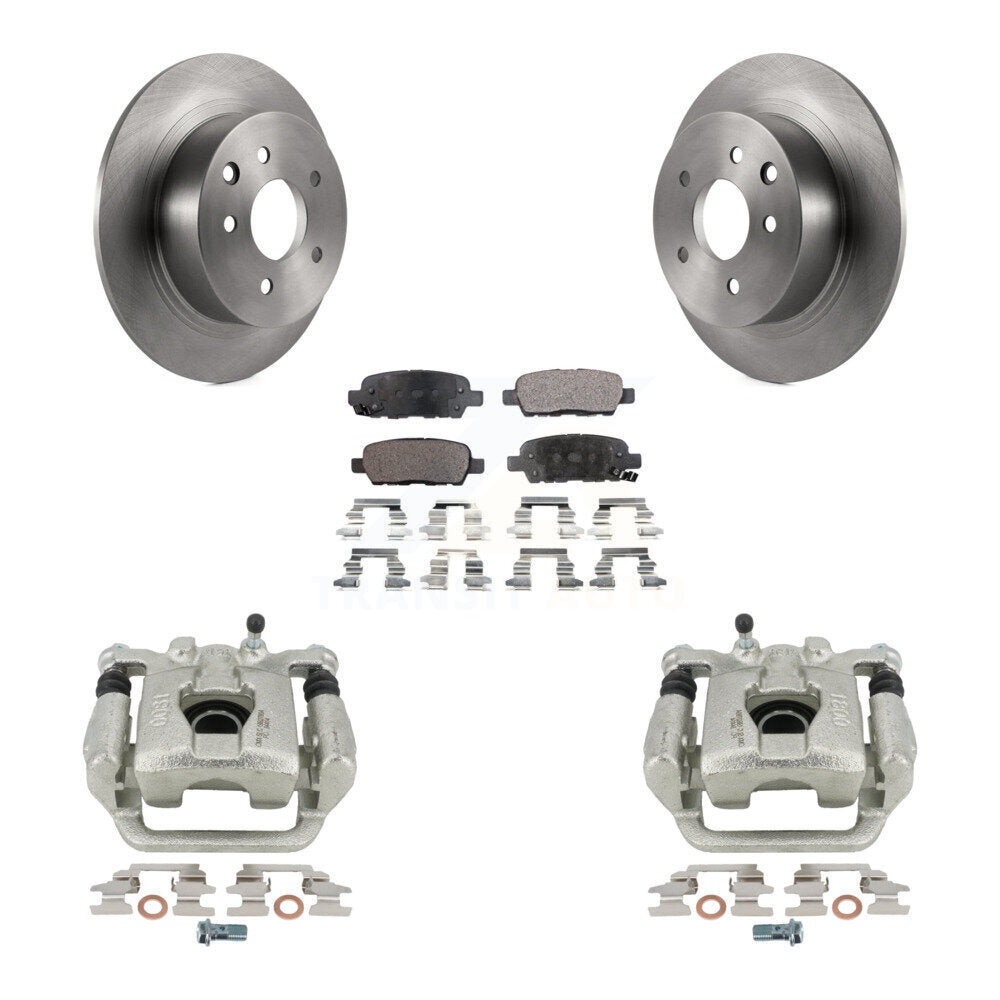 Rear Disc Brake Caliper Rotors And Ceramic Pads Kit For Nissan Altima Maxima KC8-100313T by Transit Auto