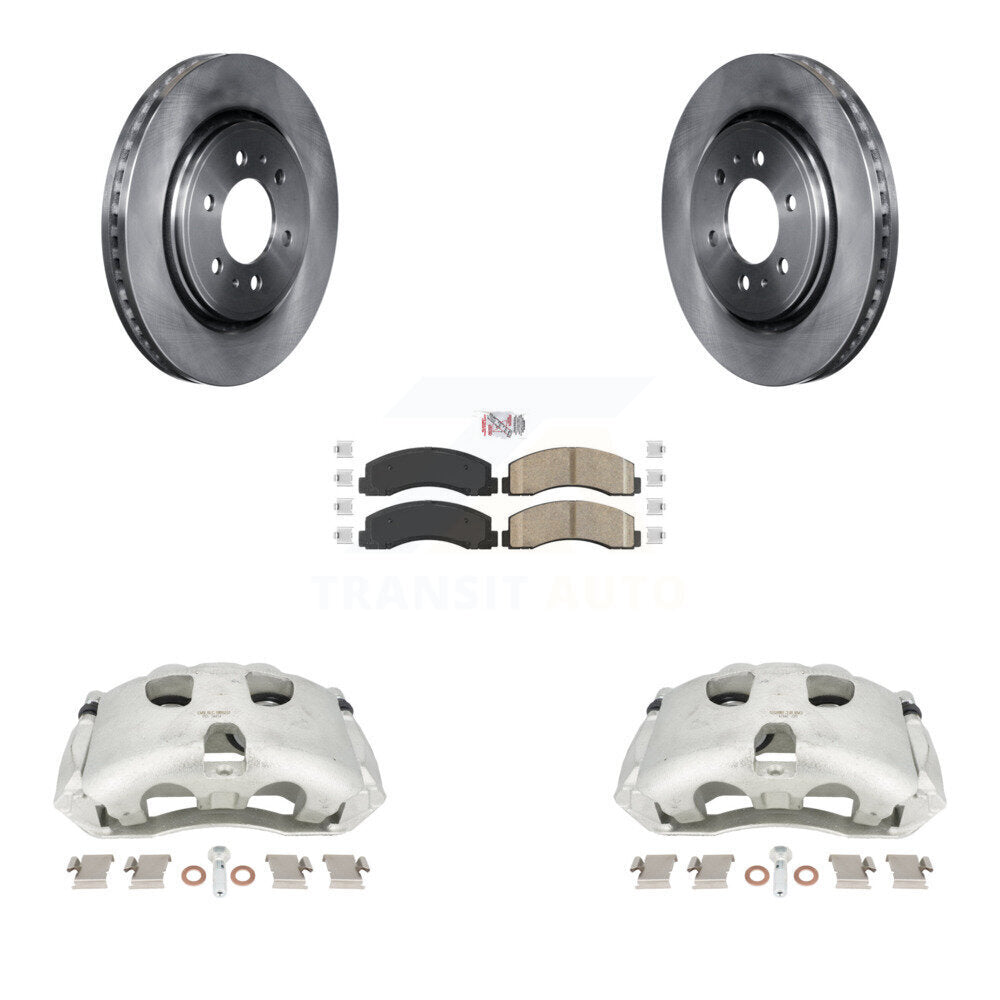 Front Disc Brake Caliper Rotors And Ceramic Pads Kit For Ford Expedition Lincoln Navigator KC8-100314N by Transit Auto