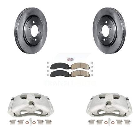 Front Disc Brake Caliper Rotors And Ceramic Pads Kit For Ford Expedition Lincoln Navigator KC8-100314N by Transit Auto