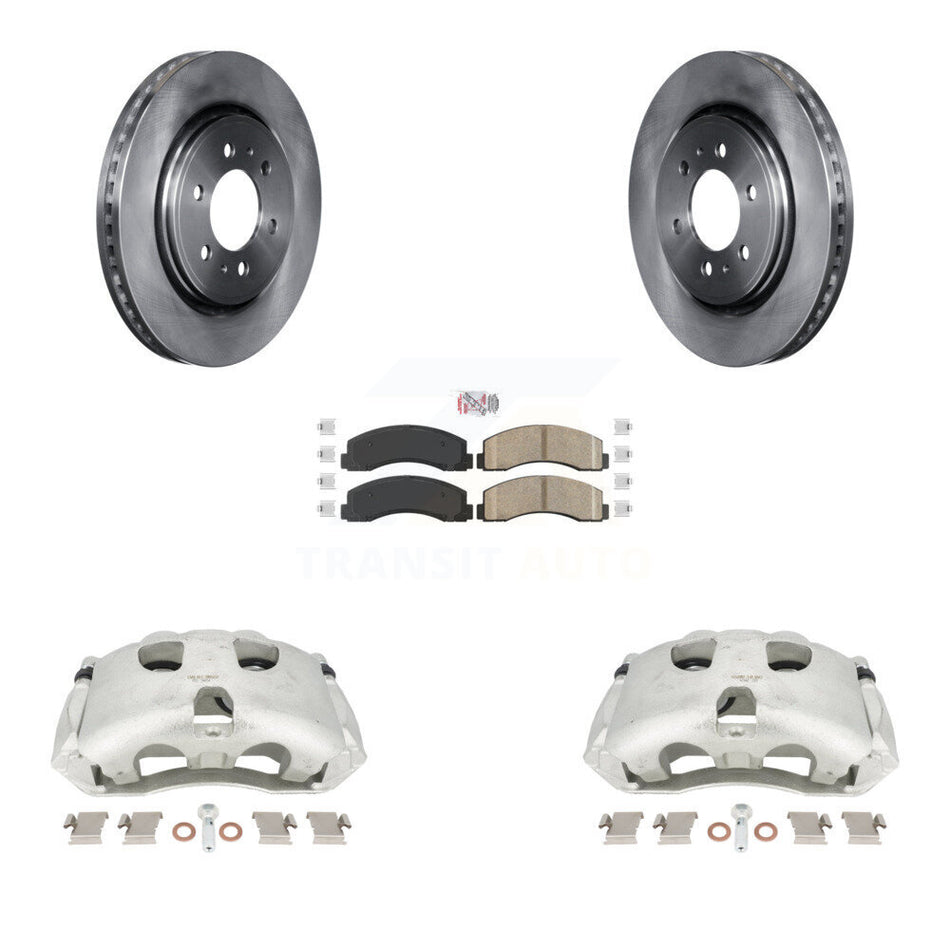 Front Disc Brake Caliper Rotors And Ceramic Pads Kit For Ford Expedition Lincoln Navigator KC8-100314N by Transit Auto