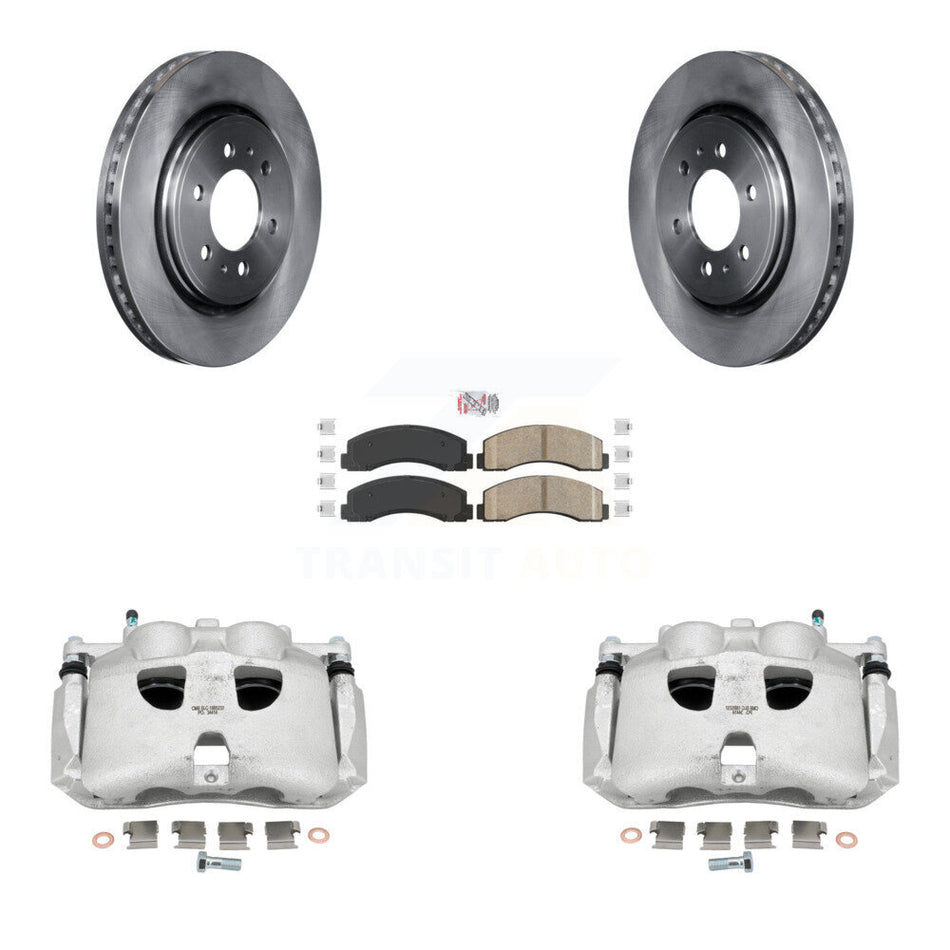 Front Disc Brake Caliper Rotors And Ceramic Pads Kit For Ford Expedition Lincoln Navigator KC8-100314N