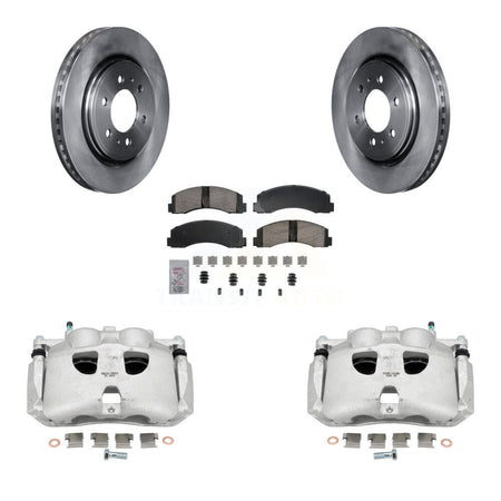 Front Disc Brake Caliper Rotor And Ceramic Pad Kit For Ford Expedition Lincoln Navigator KC8-100315N