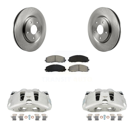 Front Disc Brake Caliper Rotors And Semi-Metallic Pads Kit For 2014-2020 Dodge Journey KC8-100315S by Transit Auto