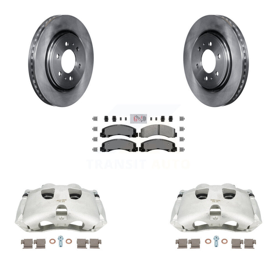 Front Disc Brake Caliper Rotors And Semi-Metallic Pads Kit For 2018-2020 Ford F-150 KC8-100316N by Transit Auto