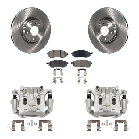 Front Brake Caliper Rotor Semi-Metallic Pad Kit For INFINITI Nissan Murano G37 EX35 370Z KC8-100316P