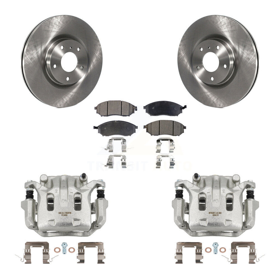 Front Brake Caliper Rotor Semi-Metallic Pad Kit For INFINITI Nissan Murano G37 EX35 370Z KC8-100316P