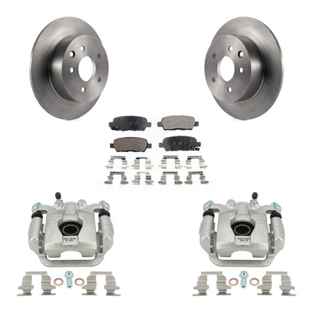 Rear Disc Brake Caliper Rotors And Ceramic Pads Kit For Nissan Sentra Juke KC8-100316T
