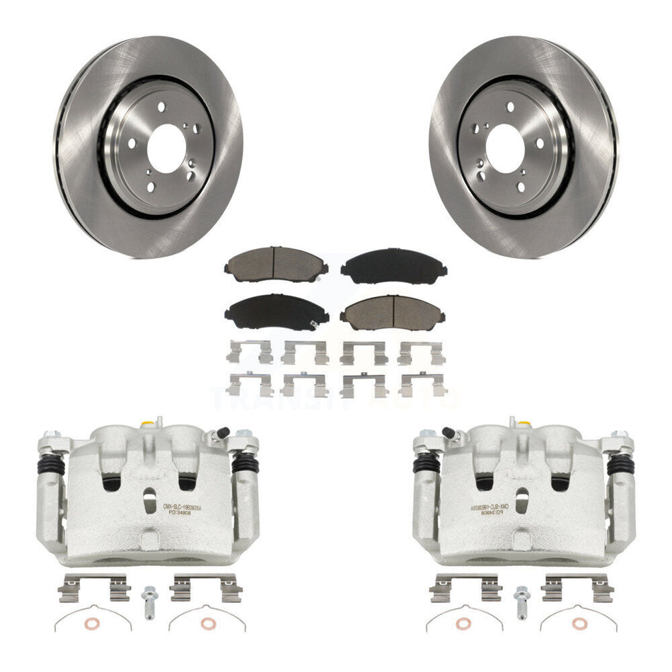 Front Disc Brake Caliper Rotors And Ceramic Pads Kit For Honda Pilot Ridgeline Acura MDX KC8-100317C