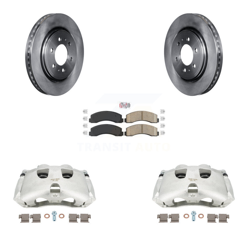 Front Disc Brake Caliper Rotors And Ceramic Pads Kit For 2018-2020 Ford F-150 KC8-100317N by Transit Auto