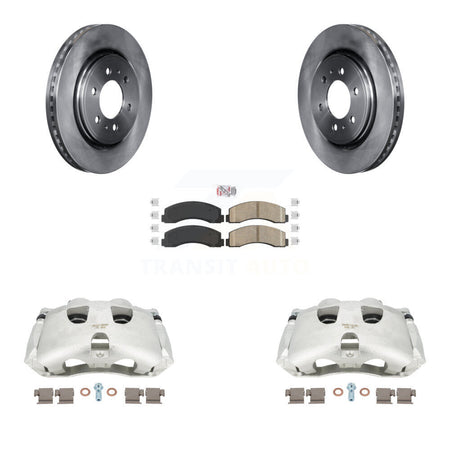 Front Disc Brake Caliper Rotors And Ceramic Pads Kit For 2018-2020 Ford F-150 KC8-100317N by Transit Auto