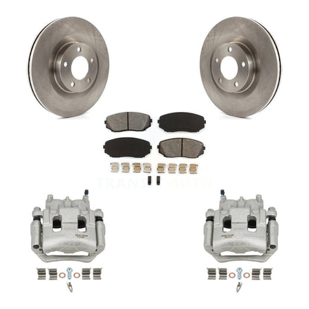 Front Disc Brake Caliper Rotors And Semi-Metallic Pads Kit For Ford Edge Lincoln MKX KC8-100317S