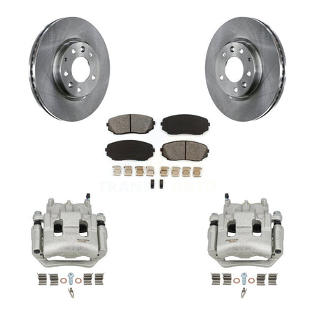 Front Disc Brake Caliper Rotors And Semi-Metallic Pads Kit For 2007-2009 Lincoln MKX FWD KC8-100319S