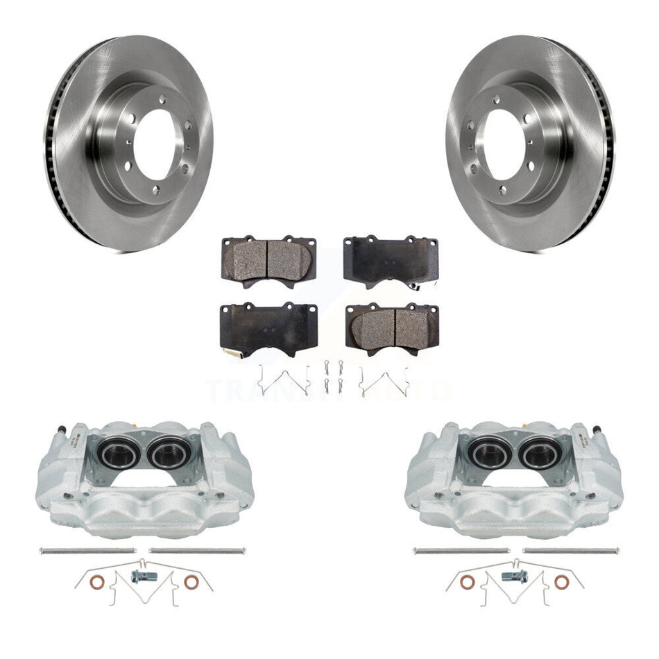 Front Disc Brake Caliper Rotors And Semi-Metallic Pads Kit For Toyota 4Runner Lexus GX460 KC8-100320P by Transit Auto