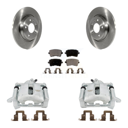 Rear Disc Brake Caliper Rotors And Ceramic Pads Kit For Audi Q5 A4 Quattro A5 KC8-100320T by Transit Auto