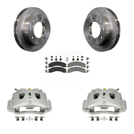 Front Brake Caliper Rotors & Semi-Metallic Pad Kit For GMC Chevrolet Sierra 2500 HD 3500 KC8-100323N