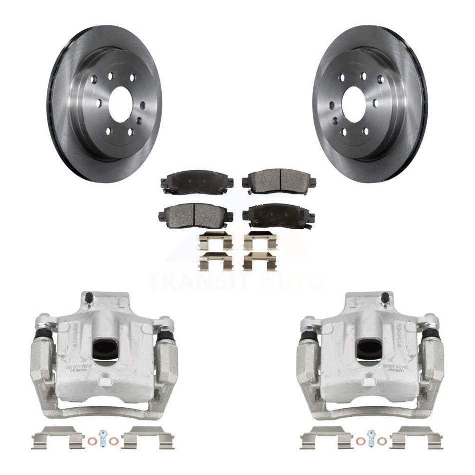 Rear Brake Caliper Rotor Ceramic Pad Kit For GMC Acadia Buick Enclave Chevrolet Traverse KC8-100323T