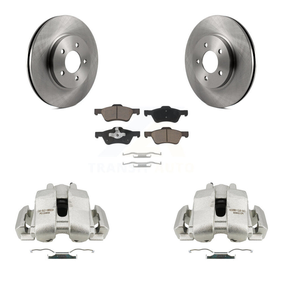 Front Disc Brake Caliper Rotors And Ceramic Pads Kit For Ford Escape Mercury Mariner Mazda Tribute KC8-100325C