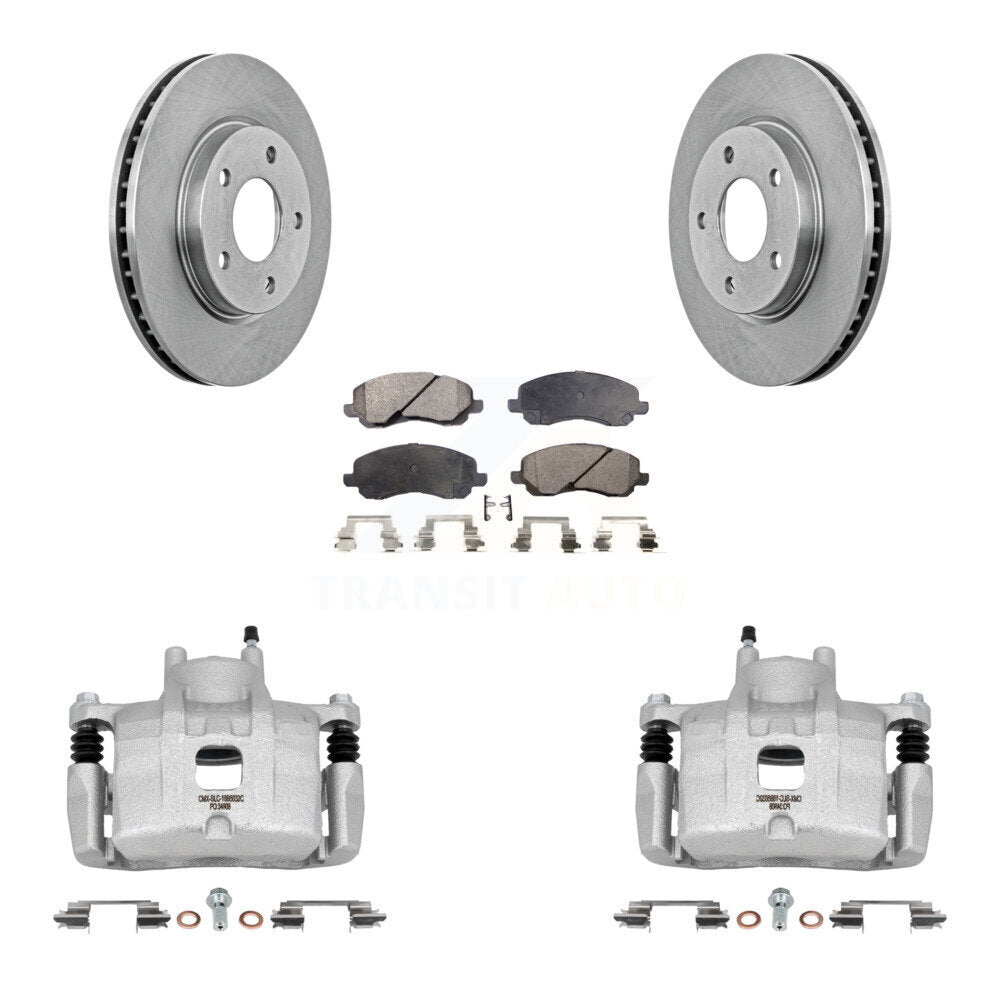 Front Disc Brake Caliper Rotors And Semi-Metallic Pads Kit For Mitsubishi Lancer KC8-100326P
