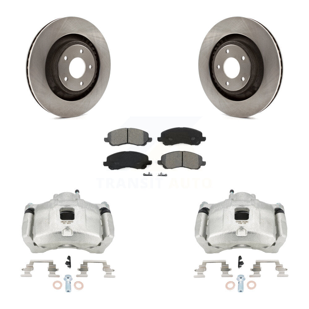 Front Disc Brake Caliper Rotor Semi-Metallic Pad Kit For 2012 Chrysler 200 Dodge Avenger KC8-100326S