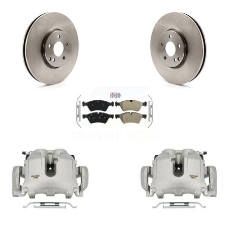 Front Brake Caliper Rotor Semi-Metallic Pad Kit For Mercedes-Benz E500 AWD From 10 24 05 KC8-100329N