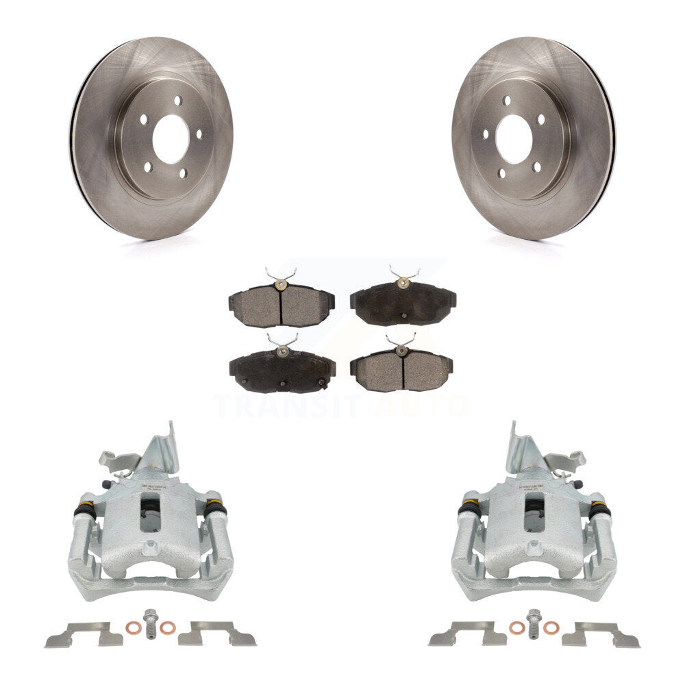 Rear Disc Brake Caliper Rotors And Ceramic Pads Kit For Ford Mustang KC8-100329T
