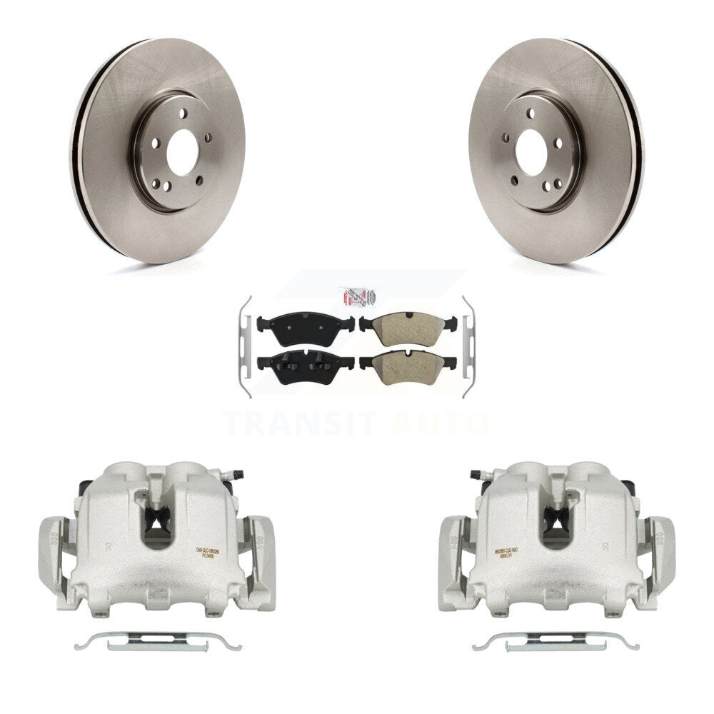 Front Brake Caliper Rotor And Semi-Metallic Pad Kit For 2007-2009 Mercedes-Benz E550 AWD KC8-100330N
