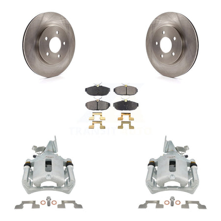 Rear Disc Brake Caliper Rotors And Ceramic Pads Kit For Ford Mustang KC8-100331T