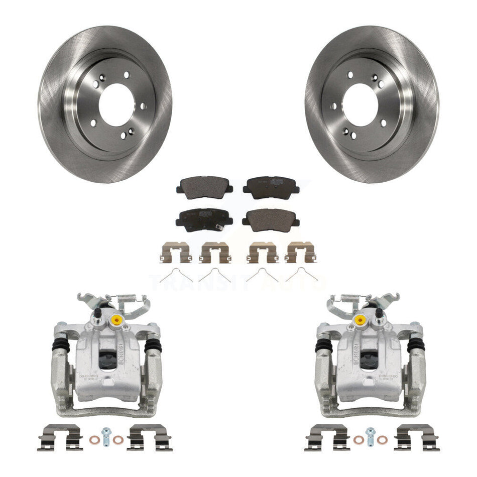 Rear Disc Brake Caliper Rotors And Ceramic Pads Kit For Hyundai Ioniq Kia Niro KC8-100332T