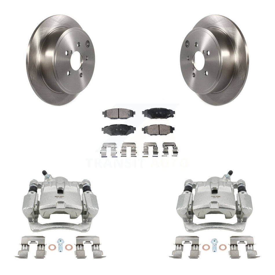 Rear Disc Brake Caliper Rotors And Ceramic Pads Kit For Subaru WRX KC8-100333T