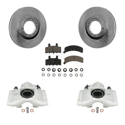 Front Disc Brake Caliper Rotors And Ceramic Pads Kit For Cadillac DeVille Fleetwood 60 Special Commercial Chassis With Heavy Duty Brakes KC8-100334C