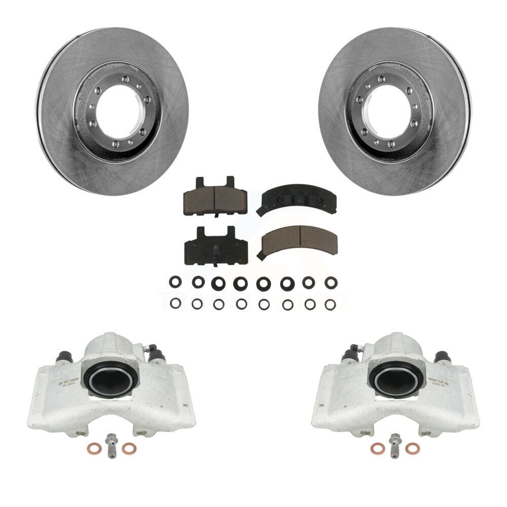 Front Disc Brake Caliper Rotors And Ceramic Pads Kit For Cadillac DeVille Fleetwood 60 Special Commercial Chassis With Heavy Duty Brakes KC8-100334C by Transit Auto