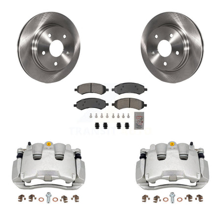 Front Disc Brake Caliper Rotors And Semi-Metallic Pads Kit For Ram 1500 Classic Dodge KC8-100334N