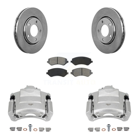 Front Brake Caliper Rotors Semi-Metallic Pad Kit For Dodge Caravan Grand Chrysler Town & KC8-100334S