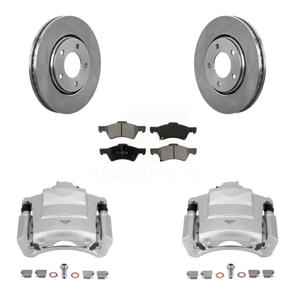Front Brake Caliper Rotor And Semi-Metallic Pad Kit For 2004 Dodge Caravan From 12 01 03 KC8-100335S