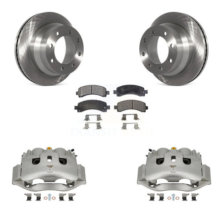 Rear Disc Brake Caliper Rotors And Ceramic Pads Kit For Chevrolet Express 4500 KC8-100335T