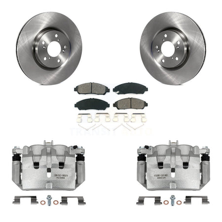 Front Disc Brake Caliper Rotors And Semi-Metallic Pads Kit For Acura MDX ZDX KC8-100336S