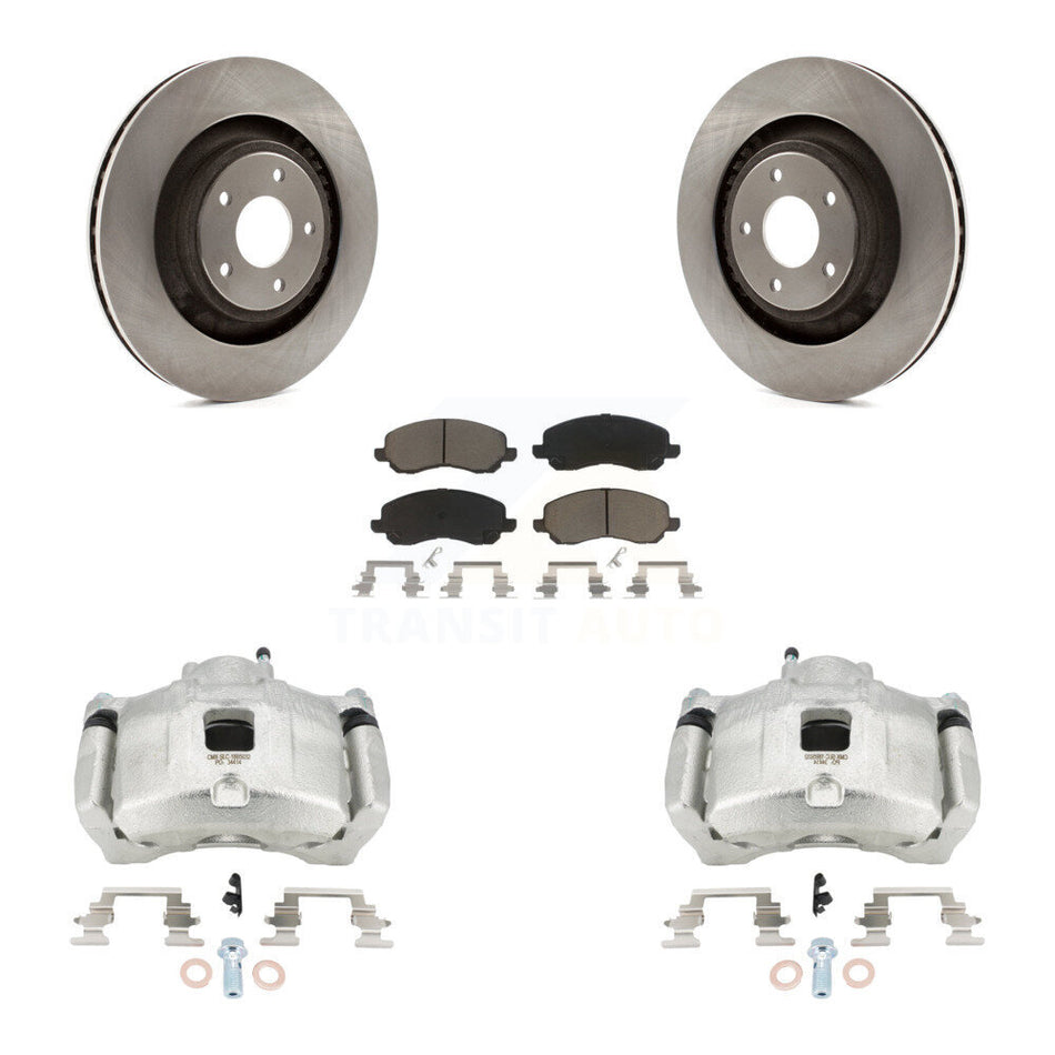 Front Disc Brake Caliper Rotors And Ceramic Pads Kit For 2012 Chrysler 200 Dodge Avenger KC8-100338C