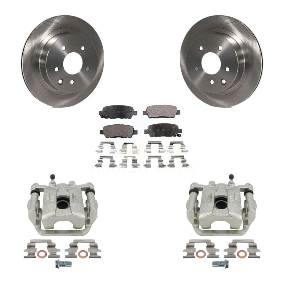 Rear Disc Brake Caliper Rotors And Ceramic Pads Kit For Nissan Rogue Select X-Trail KC8-100338T
