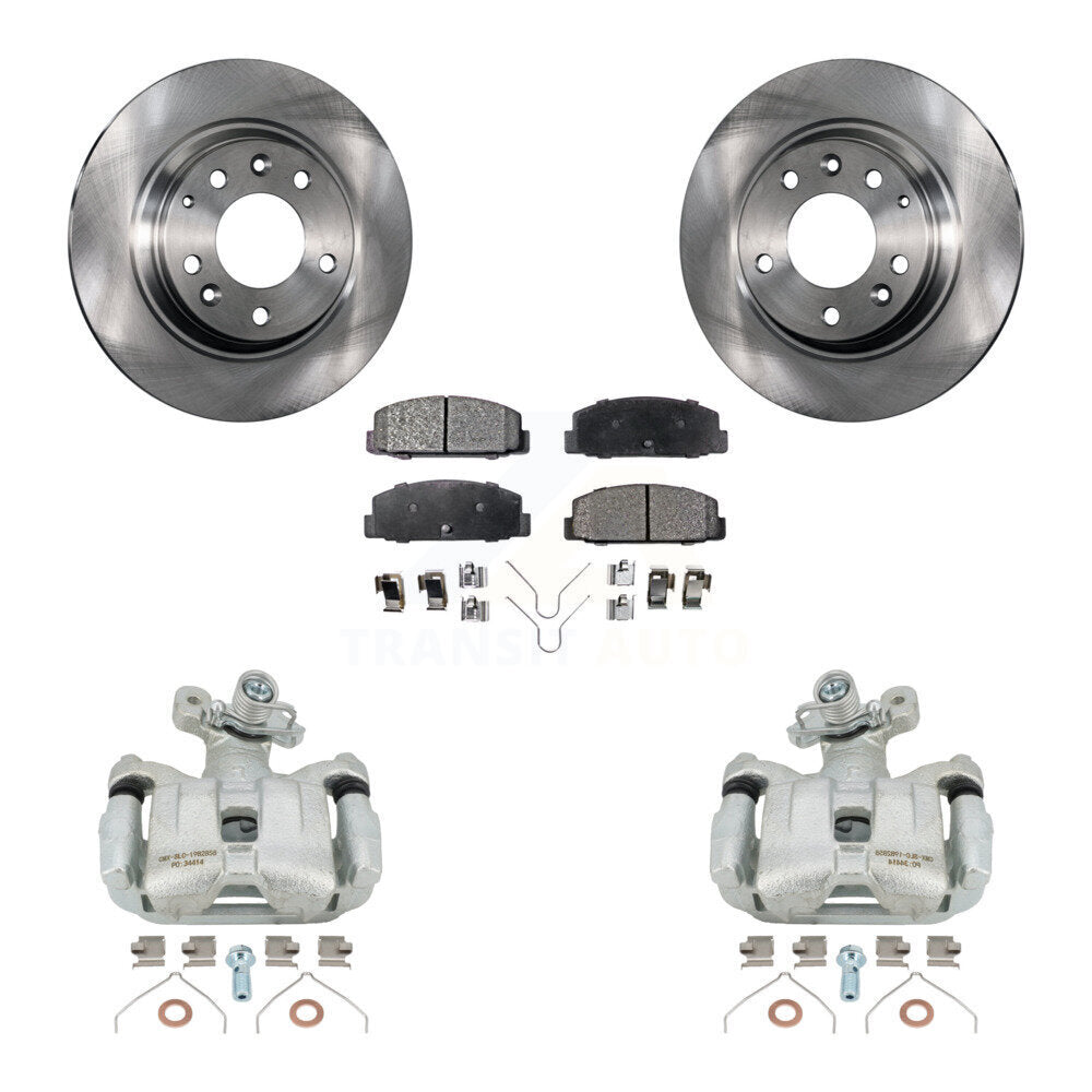 Rear Disc Brake Caliper Rotors And Ceramic Pads Kit For 2003-2005 Mazda 6 KC8-100339T by Transit Auto