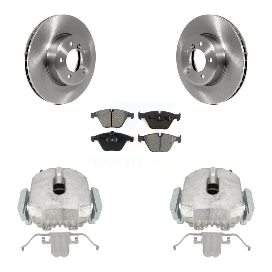 Front Disc Brake Caliper Rotors And Semi-Metallic Pads Kit For 2007 BMW 525i Automatic transmission With 324mm Diameter Rotor From 01 07 KC8-100340S