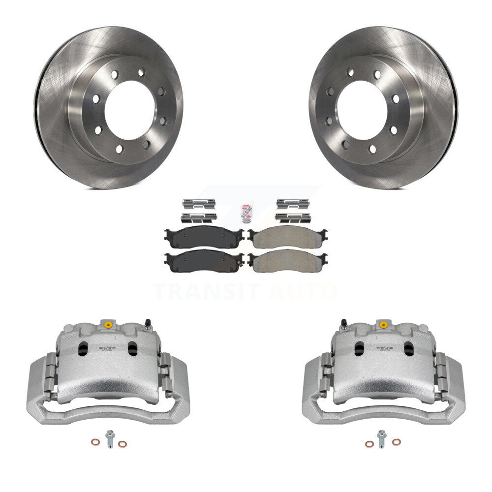 Front Disc Brake Caliper Rotors And Semi-Metallic Pads Kit For Dodge Ram 1500 3500 2500 KC8-100341N