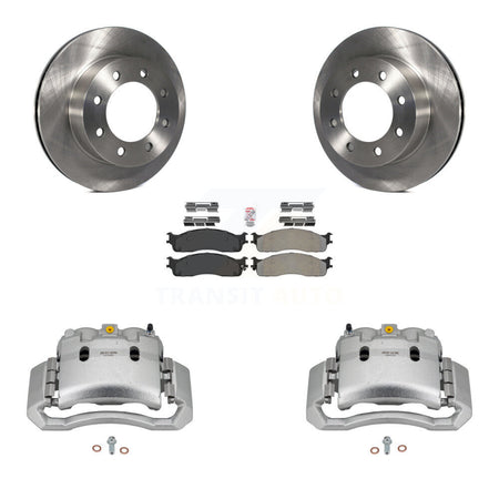 Front Disc Brake Caliper Rotors And Semi-Metallic Pads Kit For Dodge Ram 1500 3500 2500 KC8-100341N