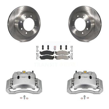 Front Disc Brake Caliper Rotors And Semi-Metallic Pads Kit For Dodge Ram 1500 3500 2500 KC8-100343N