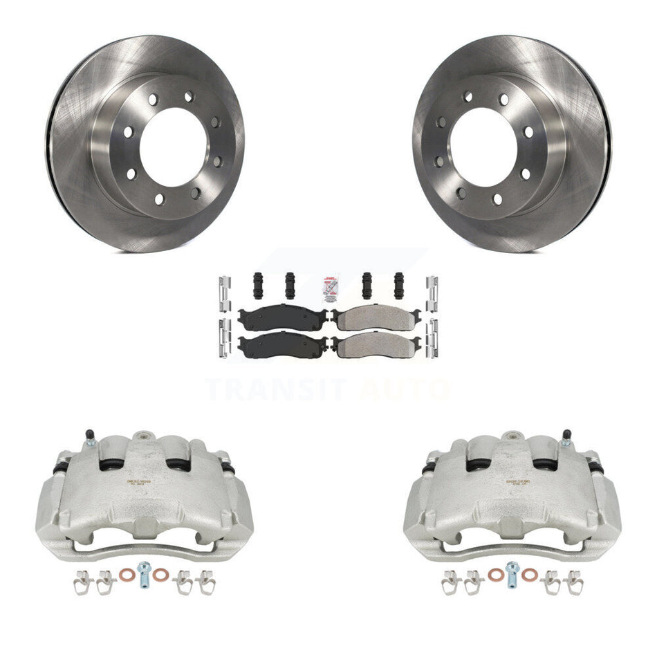 Front Disc Brake Caliper Rotors And Semi-Metallic Pads Kit For 2006 Dodge Ram 1500 Standard Cab Pickup Crew With 8 Lug Wheels KC8-100344N by Transit Auto