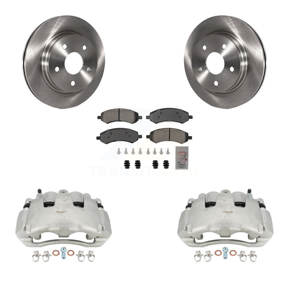Front Disc Brake Caliper Rotors And Semi-Metallic Pads Kit For Dodge Ram 1500 KC8-100346N
