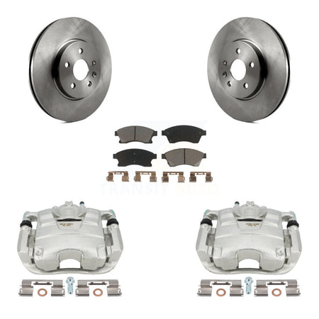 Front Disc Brake Caliper Rotors And Ceramic Pads Kit For 2013-2017 Buick Encore Chevrolet Trax KC8-100347C by Transit Auto