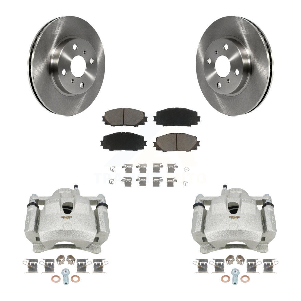 Front Disc Brake Caliper Rotors And Ceramic Pads Kit For Toyota Yaris KC8-100348C