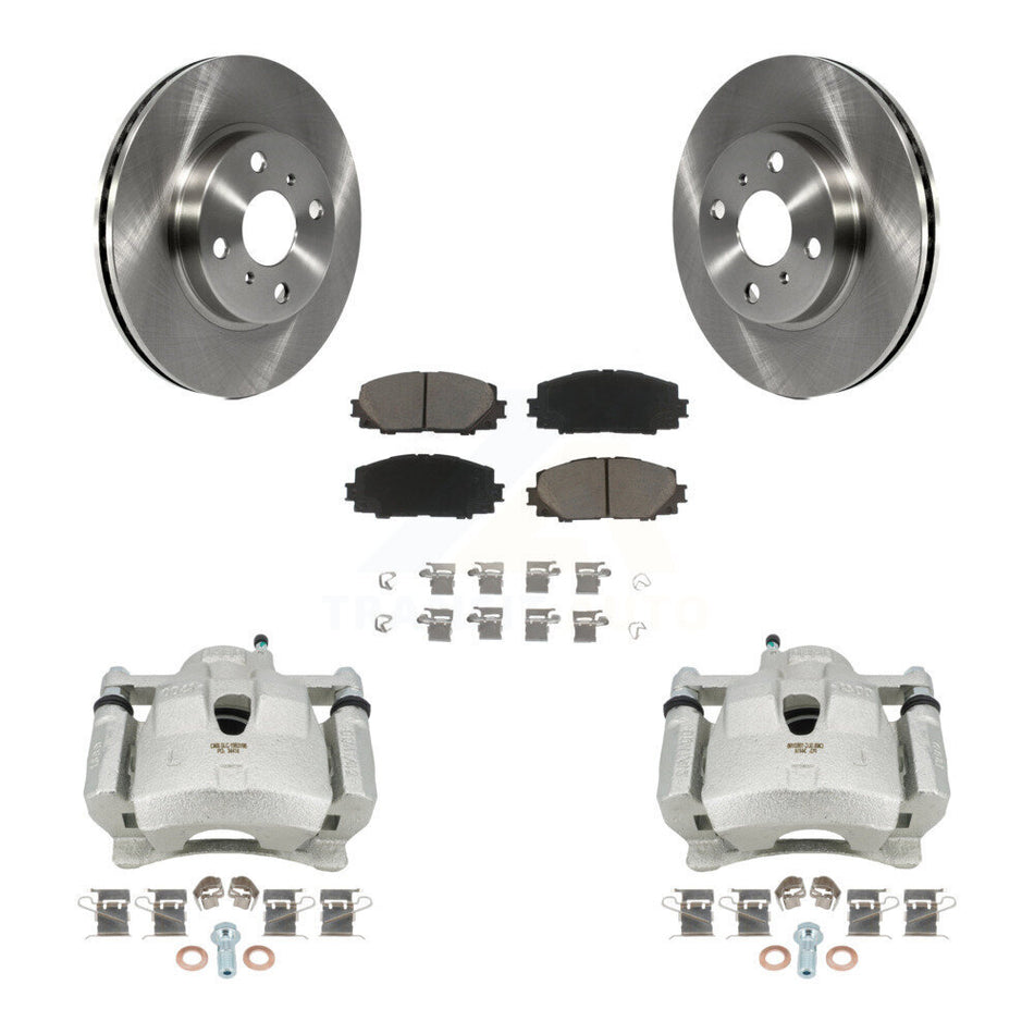 Front Disc Brake Caliper Rotors And Ceramic Pads Kit For Toyota Yaris KC8-100348C